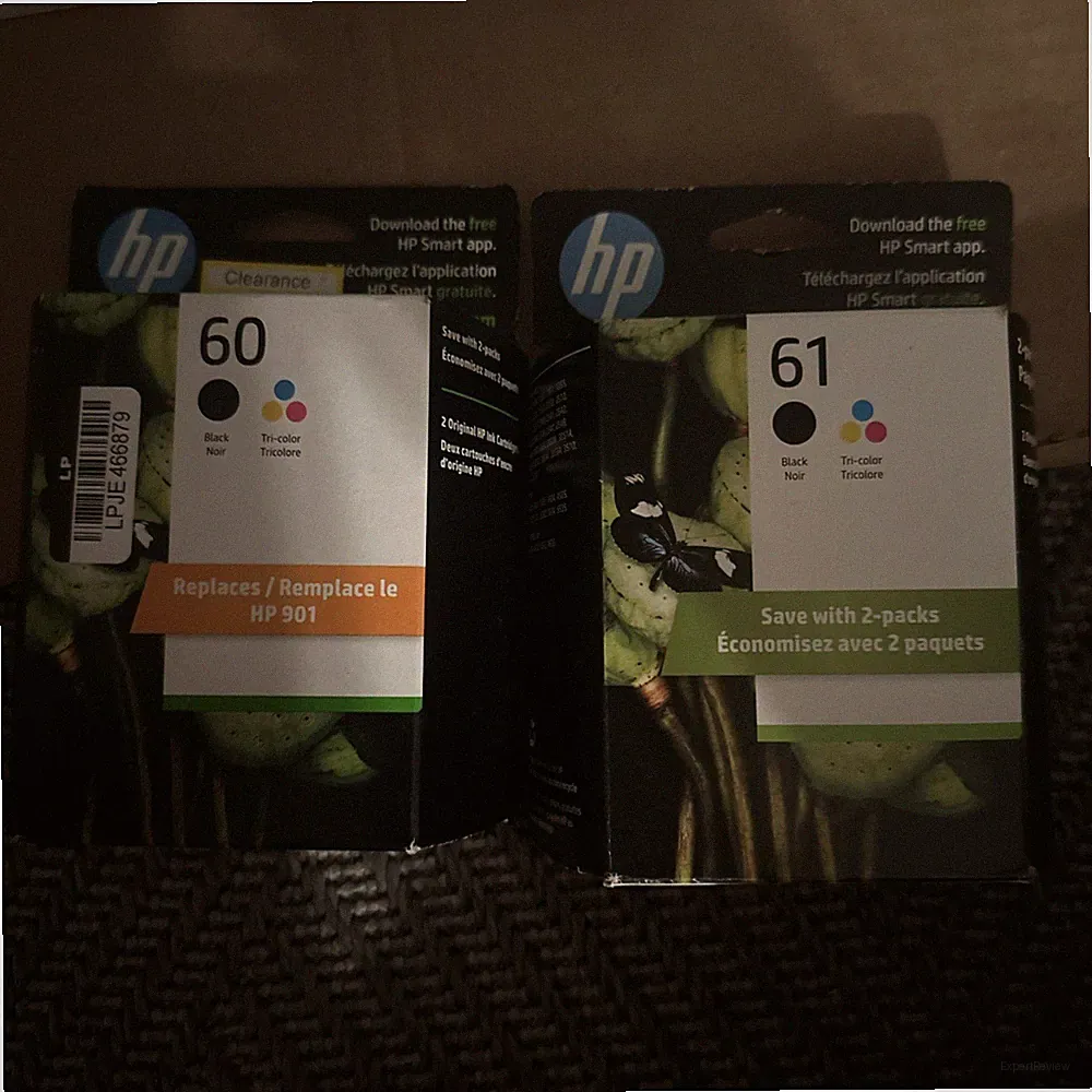2 HP 61 Black & 61 Tri-Color Ink Catridges Open Boxes