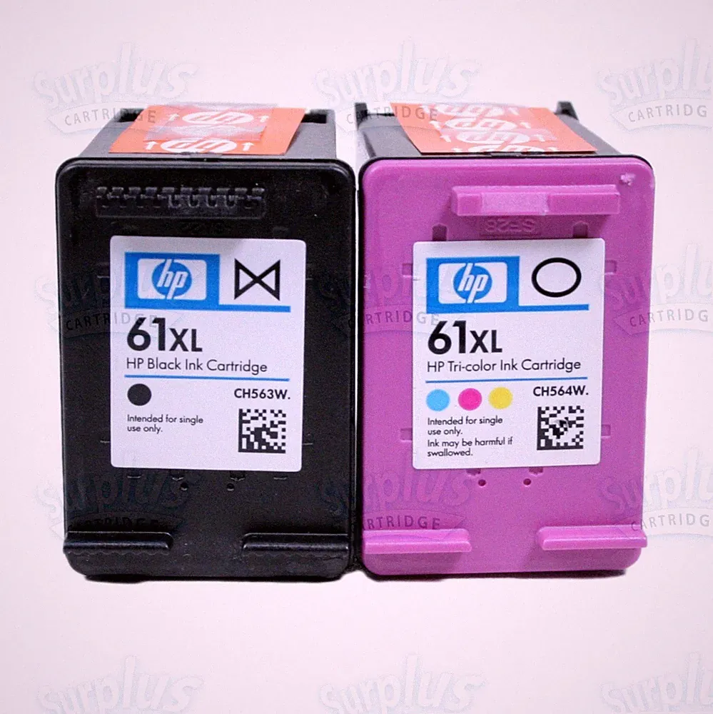 2pk Genuine HP 61XL HighYield Black & Color Ink DeskJet 2000 3000 1055 2050 3050
