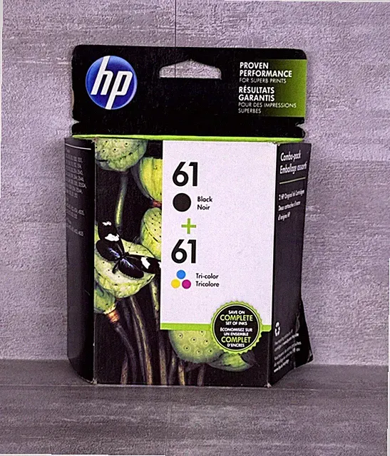 Genuine HP 61 Black HP + 61 Tri-Color Ink Cartridges 2-Pack EXPIRED MAY 2018 NOS