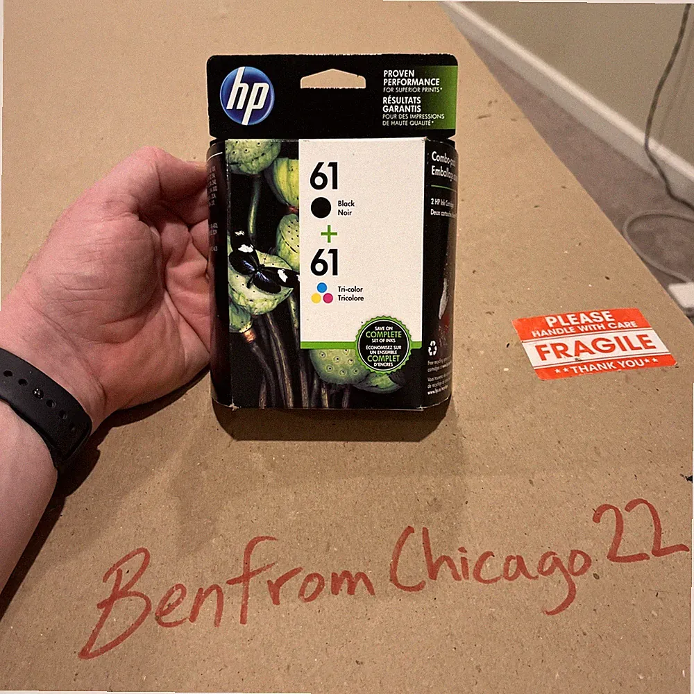 HP 61 Printer Ink Cartridge Combo Black & Tri Color Combo / Expired April 2017