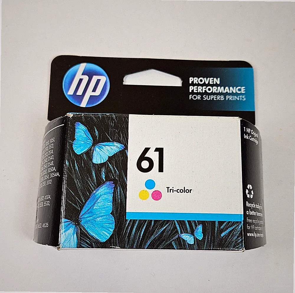 HP 61 Tri-Color Ink Cartridge DeskJet Printer NEW SEALED EXPIRES 10/2019