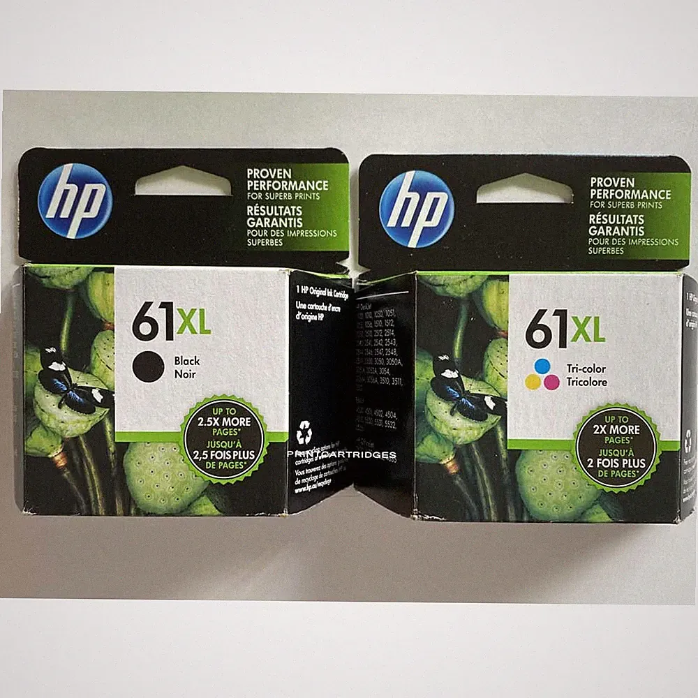 HP 61XL Black and Color Combo Ink Cartridges Set Genuine