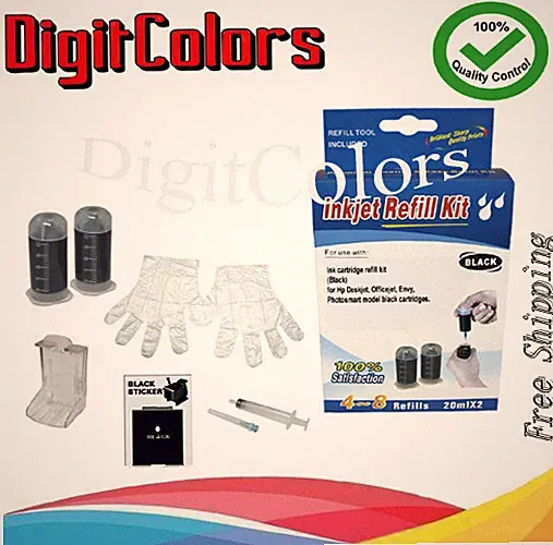 Ink bottle refill kit for HP60xl HP60 HP61 61XL tool box for ink cartridge black