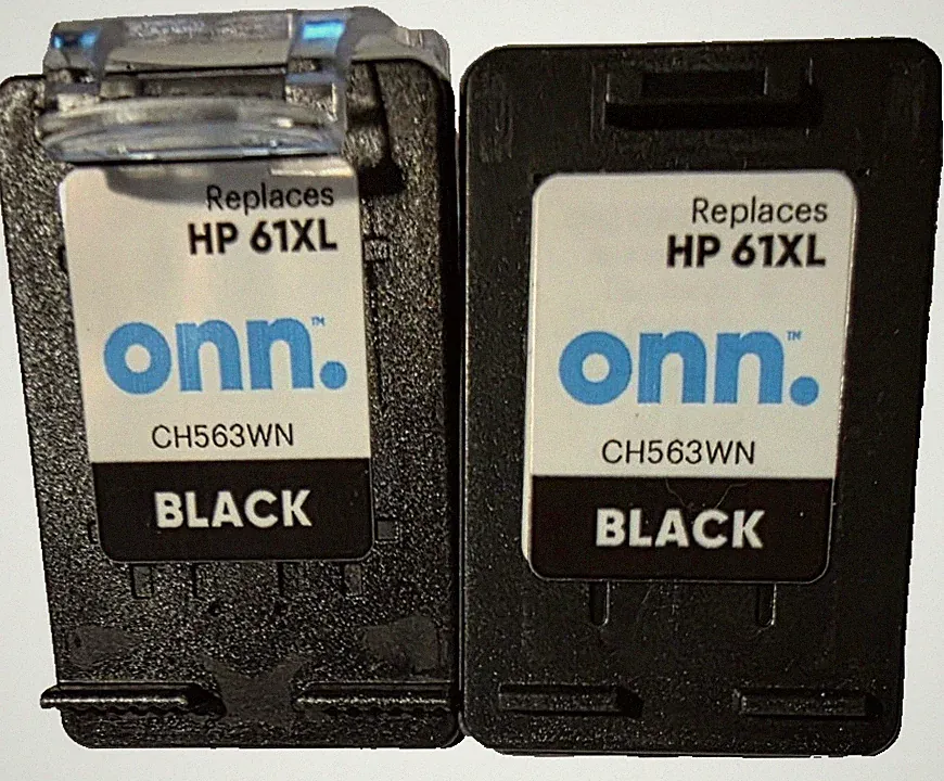 Onn Ink Cartridge • BLACK 61XL HP - Used Lot of 2 Best By: 6/2026