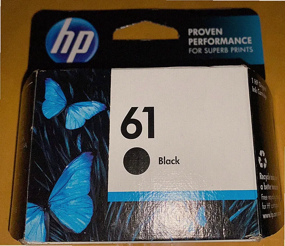Original Genuine OEM HP 61 BLACK Ink cartridge for Deskjet Officejet Printer New
