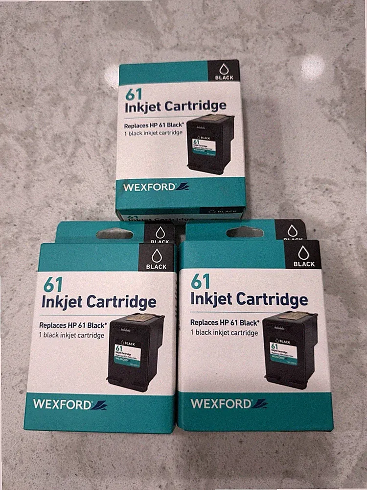 Wexford 61 Replaces HP 61 Inkjet Printer Photo Ink Cartridge Black New Lot Of 3