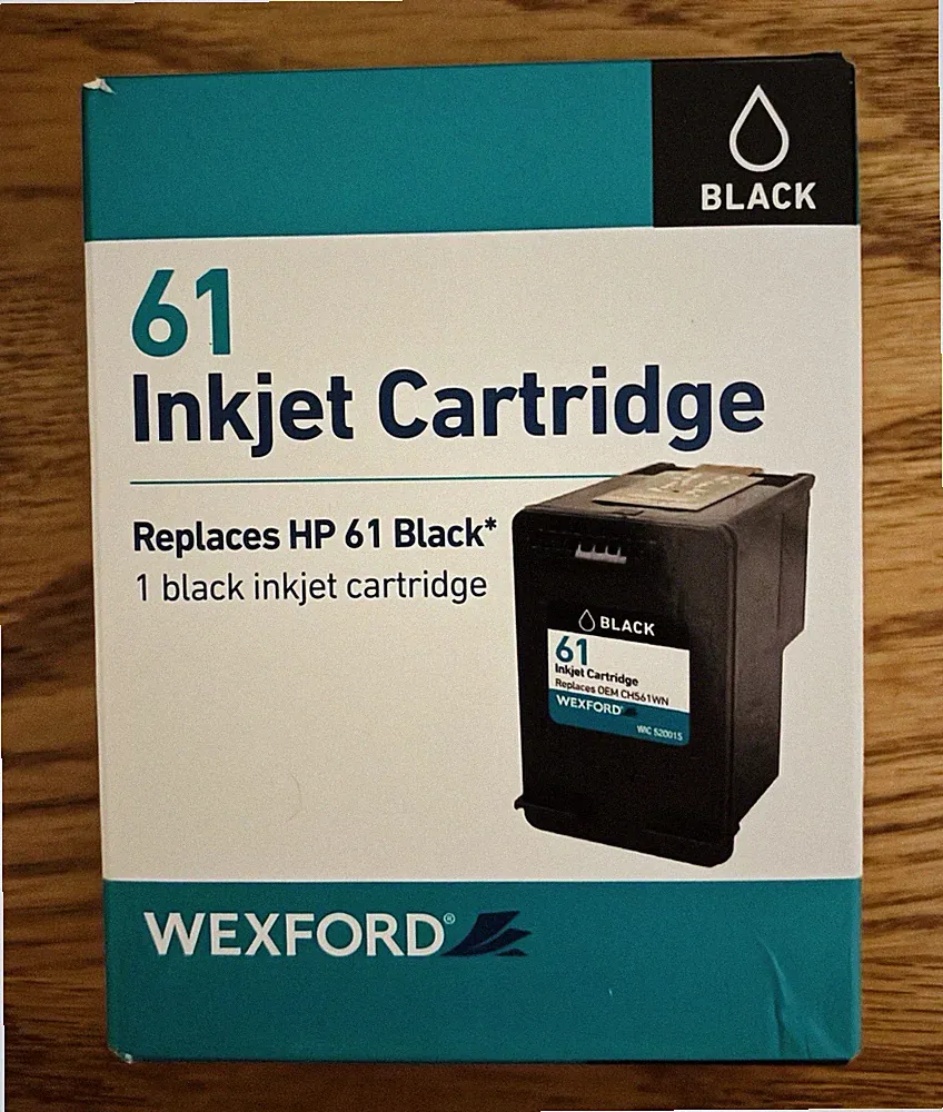 Wexford Black Ink HP 61 Inkjet Cartridge New In Box~HP Rich Black
